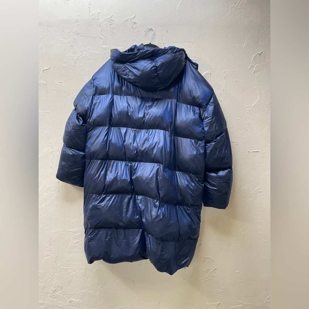 Women's Blue Puffer Coat - Picture 2 of 4